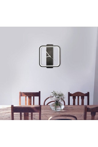Sconce Özel Tasarım Saat Duvar Aplik Led Elektrik Bağlantısı Gerektirir Mat Siyah