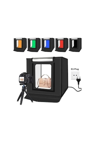 Puluz PU5040 40 x 40 CM Profesyonel LED Işıklı Ürün Fotoğraf Çekim Çadırı