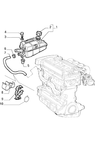 Alfa Romeo 147 / 156 Yedek Su Depo Hortumu