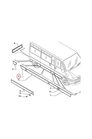 SAĞ ARKA ÇAMURLUK ÖN BANDI 01--06 DUCATO BOXER JUMPER 735306249