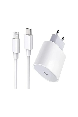 25w Hızlı Şarj Cihazı Ve Type-c'den Lightning'e Şarj Kablosu Seti - Apple iPhone Uyumlu 2m Kablo Uzunluğu