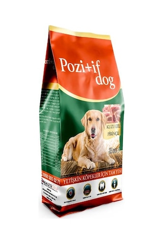 Pozitif Dog Kuzu Etli ve Pirinçli Yetişkin Köpek Maması 15 KG Pozitif Dog Kuzu Etli ve Pirinçli Yetişkin Köpek Maması 15 KG