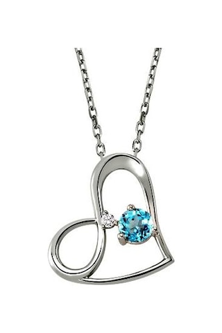 Pırlanta Sonsuzluk Kalp Kolye Gmy133