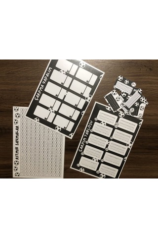 4'lü Çarpım Tablosu Seti - Kalem Hediyeli Taraftar Siyah Beyaz