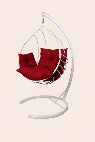 Damla Salıncak - Armut Salıncak Beyaz Beyaz Bordo