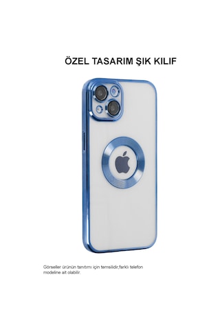 Apple Uyumlu iPhone 13 Pro Yanları Renkli Lens Korumalı Logo Gösteren Şeffaf Luxury Silikon Kılıf - Yeşil