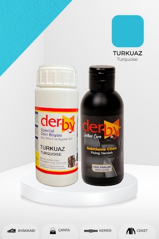 Derby Deri Mont Boyası ve Sabitleme Cilası 100 G Set