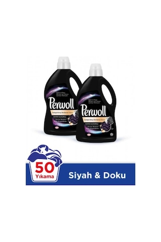 Perwoll Siyah Doku Sıvı Çamaşır Deterjanı 50 Yıkama 2 x 3 L