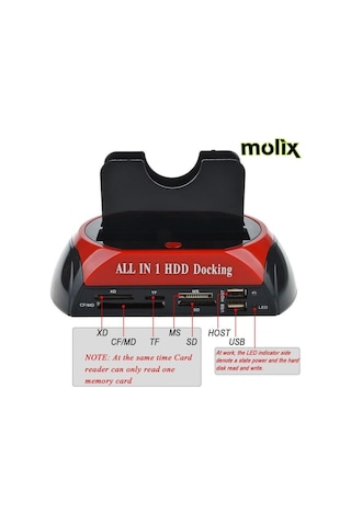 Molix Harici Usb 2.0 2.5" 3.5" Ide+Sata Hdd + Docking