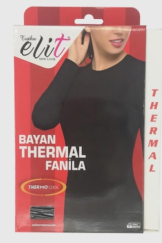 Tutku Elit Kadın Termal Üst Uzun Kol Fanila Içlik 2706 - 1 Adet Siyah