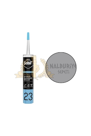 Selsil Yağmura Dayanıklı Pro Silikonize Mastik GRİ 485 gr. Gri Gri