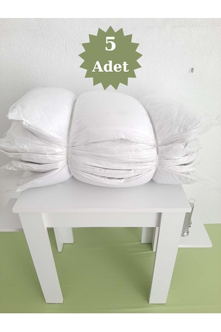 Otel Yastığı Silikon Yastık Beyaz 50x70 Cm 5 Li