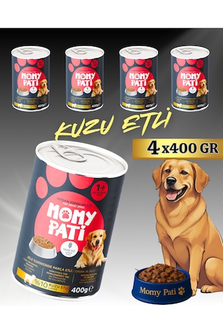 Etli Konserve Köpek Maması 400 Gr X 4 Adet Yetişkin Köpekler İçin