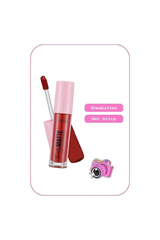 Callista Truly Matte Liquid Lipstick Mat Likit Ruj 407 Cherry Pop - Kırmızı