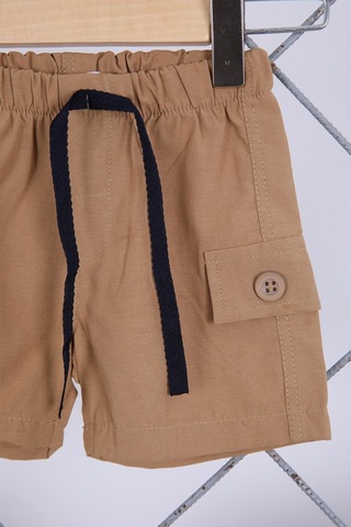 Babyhola 2'li Tişört Şort Erkek Bebek Çocuk Bayramlık Alt Üst Takım Elbise 02001 Mavi