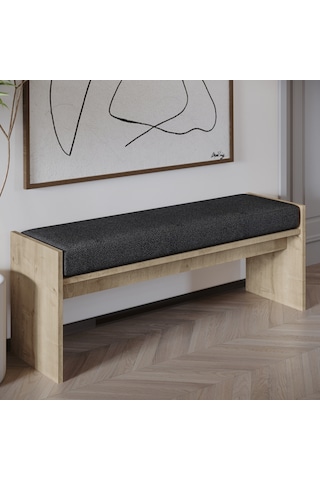 Pearl Bench Modern Tasarım Antre, Mutfak, Yatak Odası, Balkon Oturma Bankı, Kolay Kurulum Safir Meşe