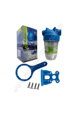 Atlas 5 İnç Kartuş Filtre için Tekli Filtre Kabı