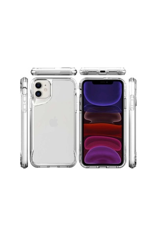 Apple Uyumlu iPhone 11 Kılıf Case, Transparent Smooth Hard Protective Cover