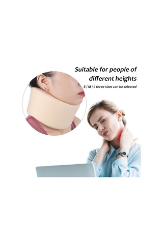 Vkemall Erkek Kadınlar İçin Sponge Pamuk Adjustable Boyun Tutucu, Sürücü Ofis Ev Kullanıma Uygun, Boyun Desteği Ve Stabilizasyon Sağlar, Kahverengi, L Beden