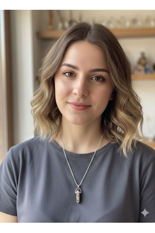 Doğal Taşlı Kolye Kahverengi