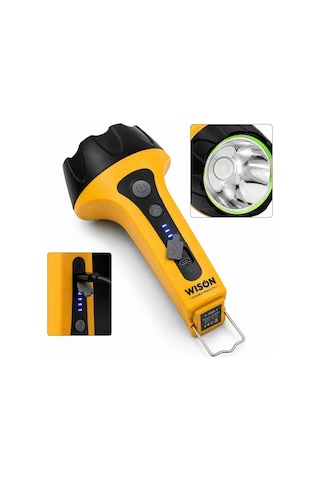 Wison Ws-2626 8 Watt 12 Saat Aydınlatmalı Type-c Şarjlı Projektör Şarjlı Kambur Fener