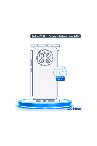 Realme P1 5g Uyumlu Fullbody Arka Kaplama Hidrojel Koruyucu Film 78515490