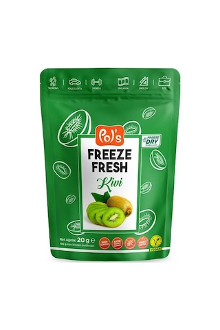Pol S Freeze Fresh Dondurularak Kurutulmuş Kivi 20 Gr 20 G