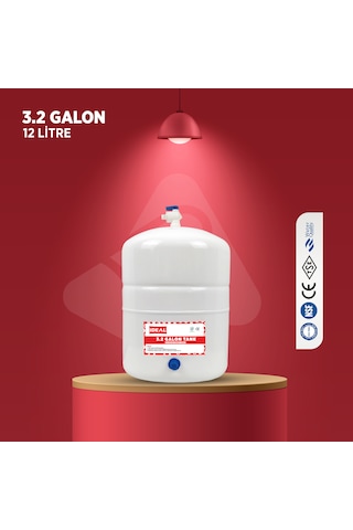 Su Arıtma Cihazı İçin Su Tankı Deposu 3.2 Galon 12 Litre Tank