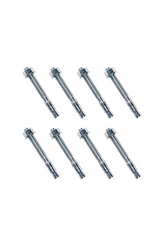 Klipsli Dübel M12 X 90 Mm 8 Adet Set Çelik Gövdeli Beton Tuğla Taş Uyumlu Güçlü Sabitleme Dübel Seti