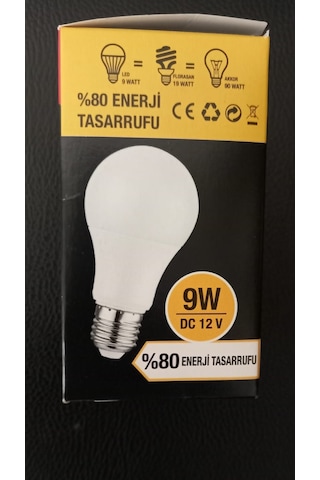 5 Li Paket 9 W Dc 12 V Led Ampül Beyaz