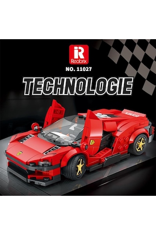 Reobrix Creator 11027 Ferrari Daytona Sp3 Spor Araba Yaratıcı Yapı Blok Seti Building Blocks - 350 Parça