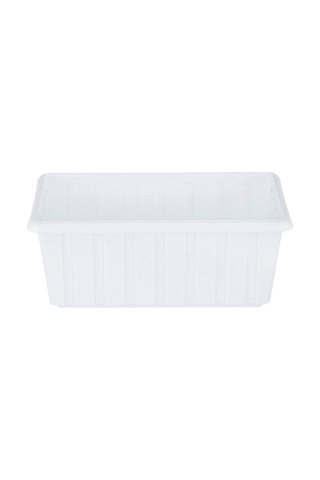 S231 Klasik Balkon Saksı Tabaklı 30cm, 4.3 Litre Beyaz