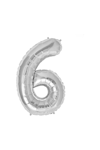 Brokoli Home 6 Numara Folyo Gümüş Balon 100cm 40inç Helyuma Uygu Karışık Renkli