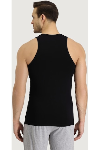 Kiğılı 2'Li Comfort Hipster Pamuklu Atlet & Boxer Seti Hy22Sykgab008 Siyah