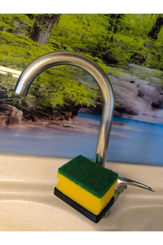 Lavabo İçin Mutfak Sünger Tutucu Siyah