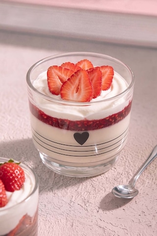 Heart 3'lü Cam Kase Seti 230 Ml Şeffaf