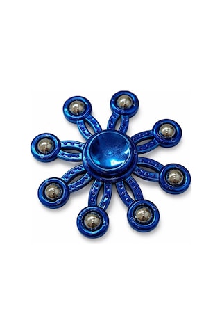 Metal Stres Çarkı Mavi Fidget Spinner Dikkat Artırıcı & Rahatlatıcı Oyuncak