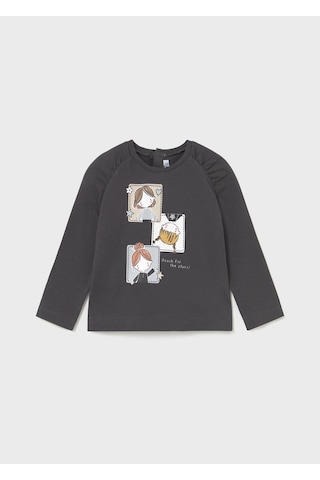 Mayoral Kız Bebek Sweatshirt Siyah