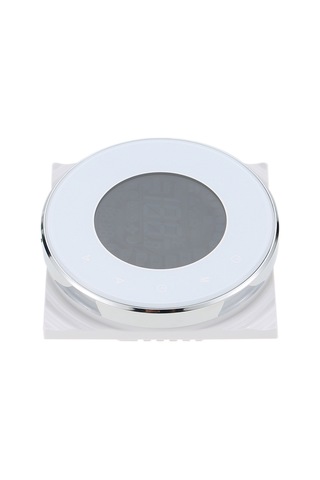 Yifomall Beyaz Dairesel Dokunmatik Ekranlı Klima Kontrol Paneli - İki Borulu Fan Koilyası Termostatı Enerji Tasarrufu, 0.5 C Hassasiyet