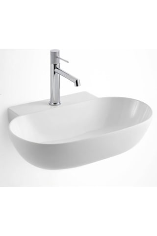 Lena - Tezgah Üstü Porselen Lavabo - E-4012 Beyaz