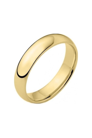 Unisex 6mm Parlak Bombeli Erkek Kadın Çelik Alyans Yüzük Tca 001