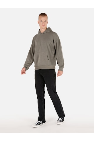Colin's Colins Normal Kesim Kapüşonlu Cepli Yeşil Erkek Sweatshirt Cl1070051 Haki