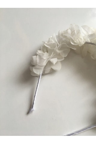 FdayAksesuar Çiçekli Lohusa Parti Kına Tacı Beyaz FRDY30576