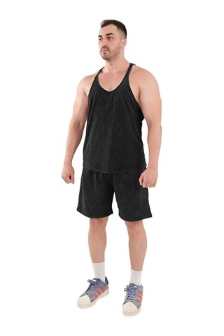 Kingsize Nutrition Kingsize Darksteel Antik Yıkamalı Atlet Siyah