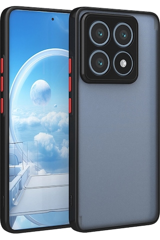 Xiaomi 14t Pro Uyumlu Kılıf Zore Hux Kapak-siyah Siyah