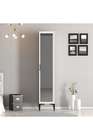Variant Kumsal 1 Kapılı R Gardrop - Beyaz / Beyaz