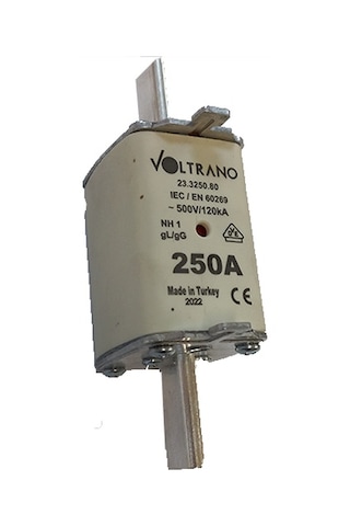 Voltrano Kale Porselen 250a 1 Boy Bıçaklı Sigorta Buşonu Nh 1