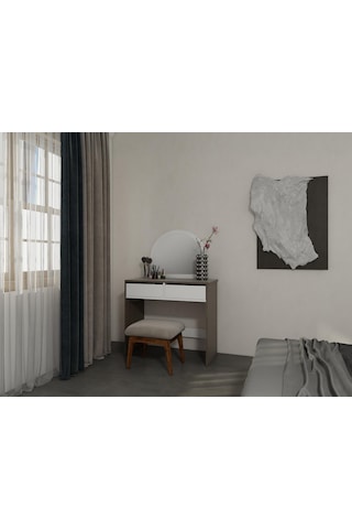 Huzur Makyaj Masası Antrasitmeşe Antrasit - Beyaz