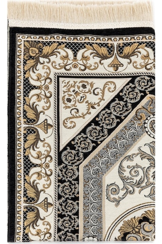 Desenli Şönil Seccade - Siyah
