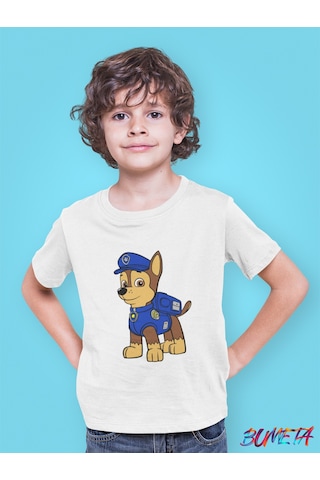 Bumeta Cesur Paw Chase Paw Patrol Çocuk Tişört T-shirt Beyaz